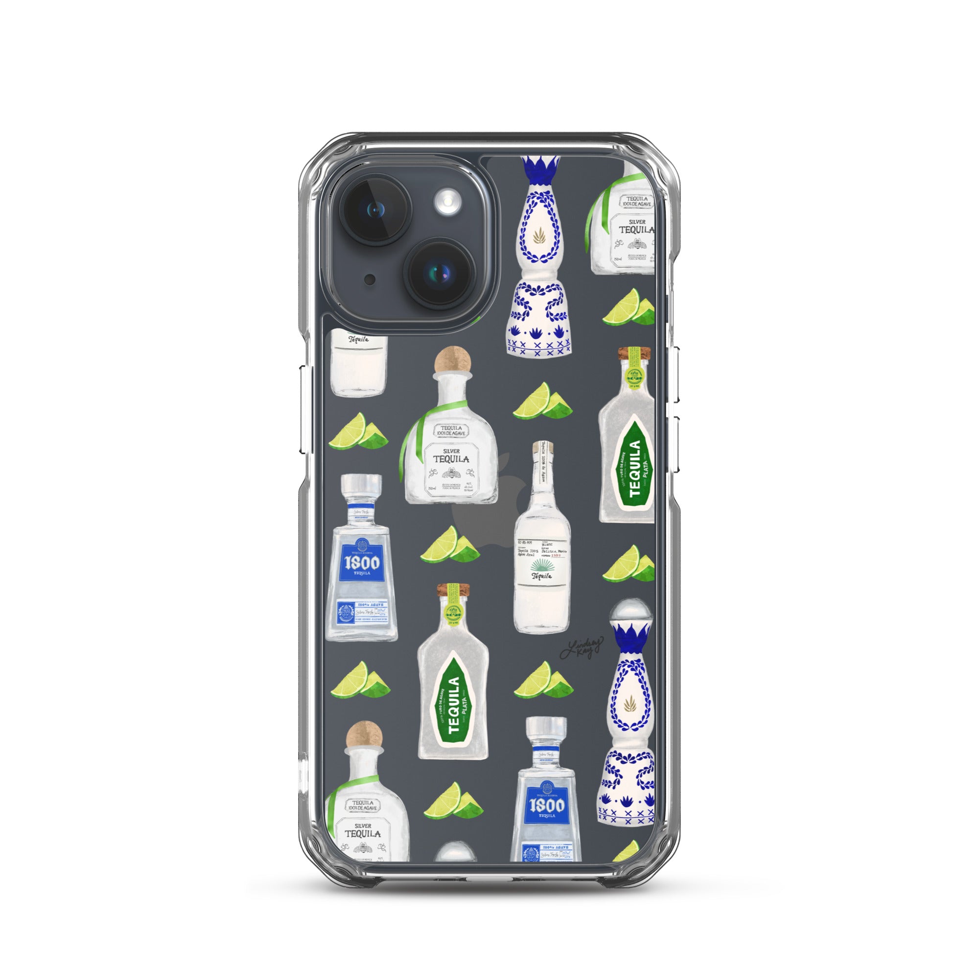 Ilustración de botellas de tequila - Funda transparente para iPhone®